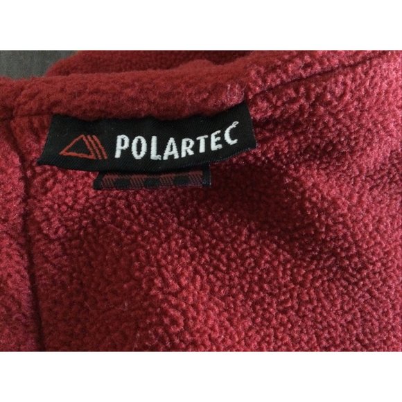 Mens Vintage Woolrich Red Polartec  Fleece 1/4 Zip L - Picture 5 of 5